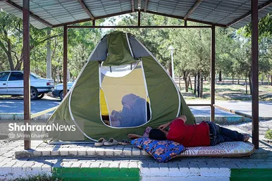 گزارش تصویری | بوستان زائرپذیر غدیر مشهد میزبان زائران و عزاداران امام شهید