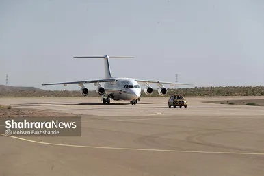 افتتاح فرودگاه گناباد با حضور رئیس مجلس و وزیر راه