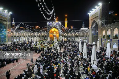 مراسم احیای شب ۱۹ ماه رمضان در حرم مطهر رضوی