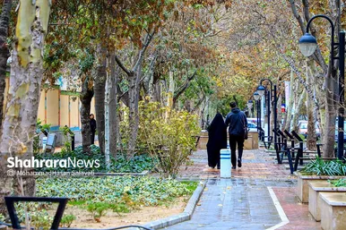 طراوت باران پاییزی در مشهد