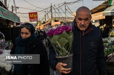 بازار گل محلاتی تهران در آستانه سال نو