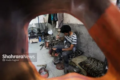 کارگاه مسگری در مشهد