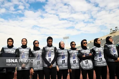 پیکر ملیکا محمدی به استادیوم آزادی رفت