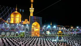 نورآرایی حرم امام رضا (ع) با ۸۰ هزار لامپ