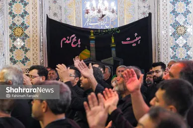 گزارش تصویری | عزاداری هئیت باغ گندم یزد در حرم مطهر رضوی
