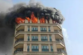 مهار آتش&zwnj;سوزی آپارتمان در حال ساخت در الهیه مشهد