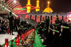 ویدئو | سفره حضرت رقیه (س) در بین الحرمین