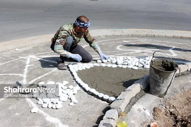 گل‌کاری در نقاط مختلف شهر مشهد