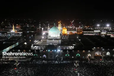 مراسم احیاء شب ۲۱ ماه رمضان در حرم مطهر رضوی