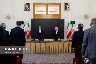 گزارش تصویری | نشست وزیر امور خارجه با سفرا و رؤسای نمایندگی‌های خارجی مقیم تهران