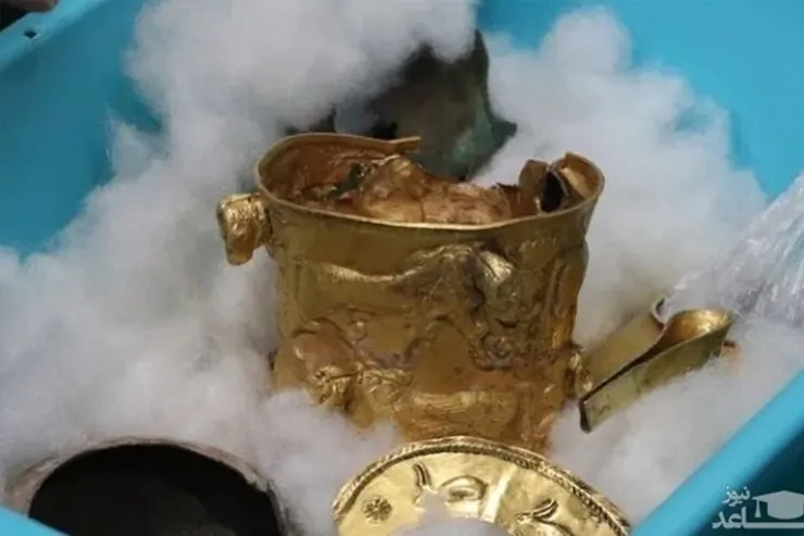 نگهداری جام باستانی ۳ هزارساله در ظرف نان!
