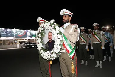 استقبال از پیکر شهید امیر عبدالهیان در مشهد