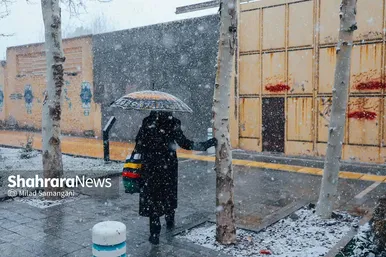 بارش برف در مشهد