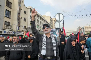 عکس‌هایی از مراسم تشییع پیکر شهید اسماعیل هنیه در تهران- ۲