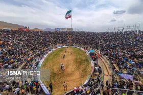 مسابقات کشتی باچوخه در گود زینل خان اسفراین