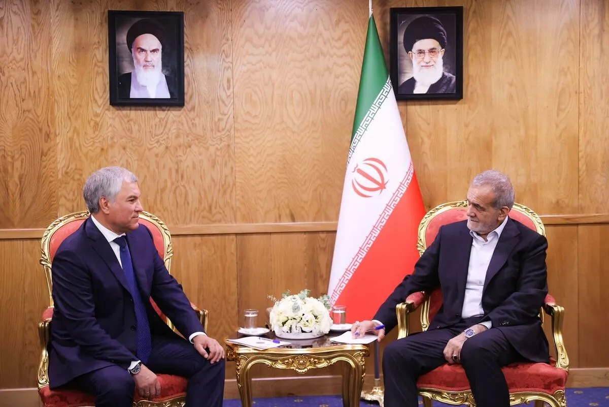 رئیس جمهور در دیدار با رئیس دومای روسیه: خواستار ارتقا سطح همکاری با مسکو هستیم