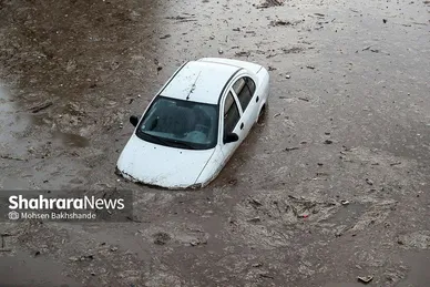 تصاویری از آب‌گرفتگی در سطح شهر مشهد بر اثر بارش شدید باران (۲۶ اردیبهشت ۱۴۰۳)