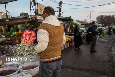بازار گل محلاتی تهران در آستانه سال نو