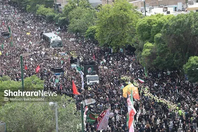 عکس‌هایی از تشییع شهدای خدمت در خیابان امام‌رضا‌(ع) (۳ خرداد ۱۴۰۳)