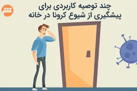 موشن گرافی/چند توصیه کاربردی برای پیشگیری از شیوع کرونا هنگام ورود به خانه