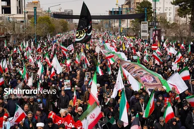 گزارش تصویری | راهپیمایی روز قدس ۱۴۰۴ در مشهد - ۵