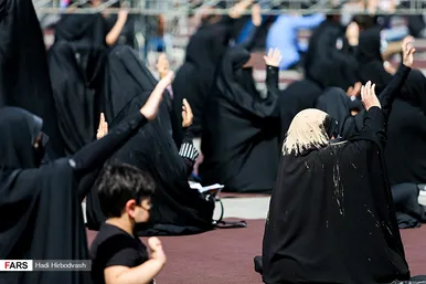 عزاداری و نماز ظهر عاشورا میدان امام حسین(ع) تهران