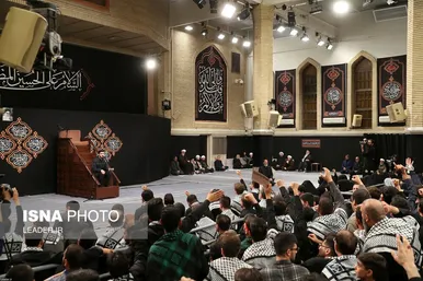 مراسم عزاداری دانشجویان به‌مناسبت اربعین حسینی علیه‌السلام در حضور رهبر انقلاب