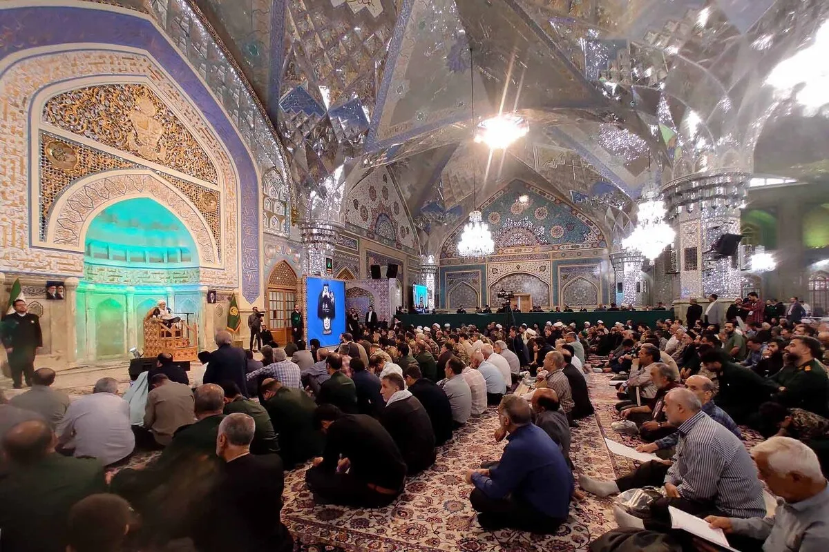 مراسم دومین سالگرد شهادت شهدای خدمت در مشهد برگزار شد + فیلم