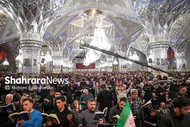 گزارش تصویری | مراسم احیای اولین شب قدر در حرم مطهر امام رضا (ع)