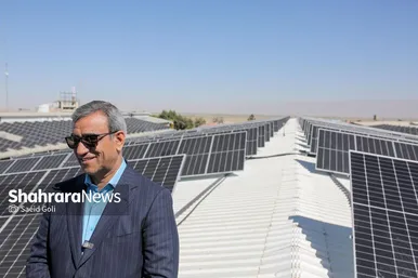 گزارش تصویری | بهره‌برداری از بزرگ‌ترین نیروگاه خورشیدی سقفی کشور