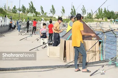 جشنواره ماهیگیری در رود پارک مشهد