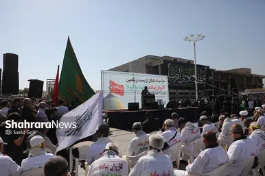 مراسم استقبال کاروان پیاده انصار الحسین (ع)