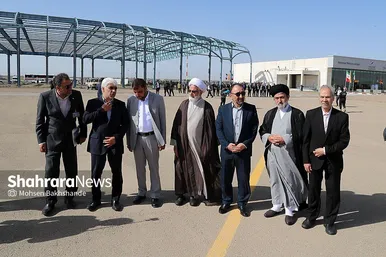 افتتاح فرودگاه گناباد با حضور رئیس مجلس و وزیر راه