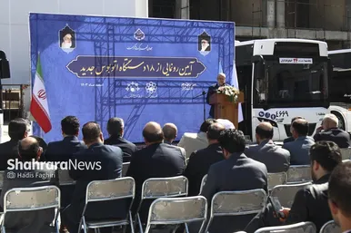 گزارش تصویری | آیین رونمایی از ۱۸ دستگاه اتوبوس جدید