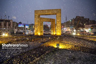 بارش برف در مشهد