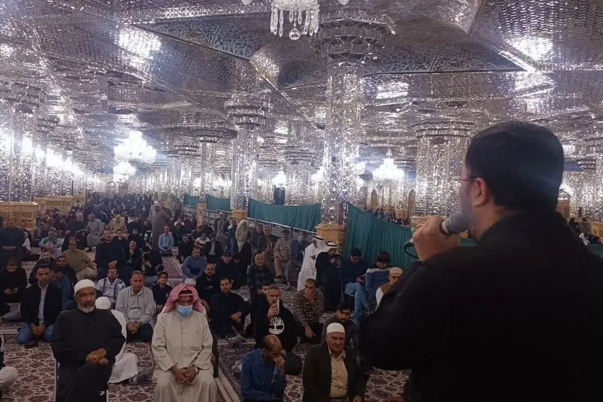 عزاداری زائران عرب‌زبان در سوگ حضرت زهرا (س) در حرم مطهر رضوی (۳ آذر ۱۴۰۴)