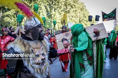 حرکت کاروان نمادین اسرای کربلا در مشهد