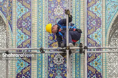 مراسم آغاز عملیات احداث رواق مبارک امیرالمومنین علیه السلام در حرم رضوی