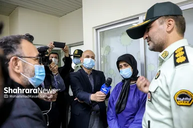 عیادت مسئولین استانی از پلیس حادثه دیده در اغتشاشات اخیر