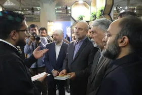 بازدید رئیس مجلس از نمایشگاه کتاب تهران | قالیباف: به جایگاه کتاب و کتابخوانی در سبد خانواده توجه شود