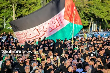 تصاویری از آئین خیمه سوزان عصر عاشورا در مشهد