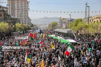 ویدئو | گفت‌و‌گو با مسئولان استانی و شهری در راهپیمایی روز قدس مشهد مقدس