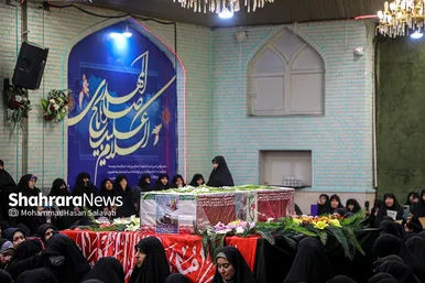 تشییع پیکر بانوی شهیده فاطمه دهقان از شهدای حادثه تروریستی کرمان