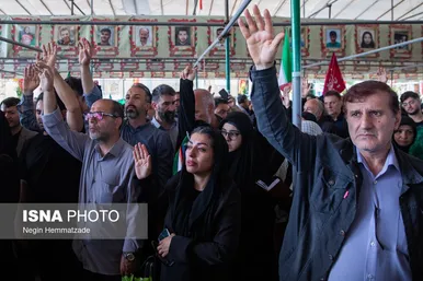 گزارش تصویری | مراسم خاکسپاری پیکر شهید کمال خرازی