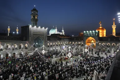  مراسم تحویل سال 1401 در حرم مطهر رضوی