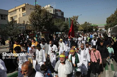 مراسم استقبال کاروان پیاده انصار الحسین (ع)