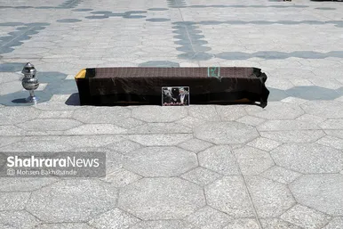 مراسم تشییع حاج فضل‌الله برهانی در حرم مطهر رضوی