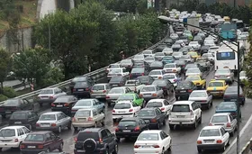 ترافیک و کندی حرکت در پل انقلاب مشهد (۲۸ اردیبهشت ۱۴۰۳)