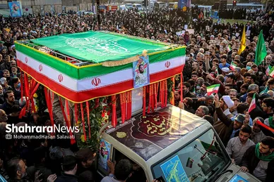 تشییع پیکر شهید مدافع امنیت «حسن براتی» در مشهد
