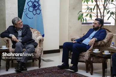 گزارش تصویری | دیدار احسان حدادی، رئیس فدراسیون دوومیدانی، با شهردار مشهد مقدس
